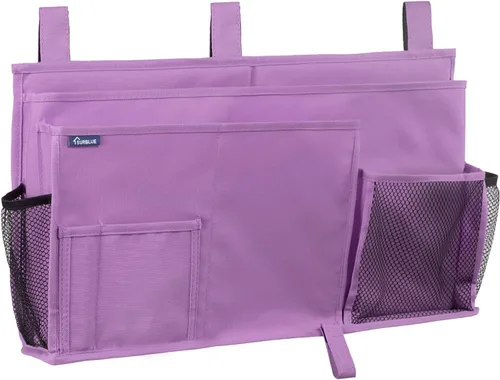 Miniatura 10 de Surblue Caddy Organizador colgante, Bolsa de almacenamiento para cabecera para literas y camas de hospital, Azul Turquesa, L R-Teal
