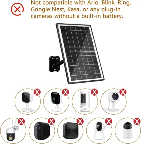 Miniatura 4 de Zivif 13W Solar Panel for Security Camera, Solar Charger with USB-C/USB & 5.5x2.1mm DC Cbale, Compatible with 5V Battery Powered Camera, 360°