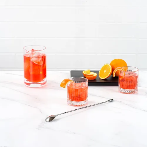 Miniatura 6 de Restaurantware Bar Lux - Cuchara de barra de 12 pulgadas, 1 cuchara agitadora de cóctel con mango de sacacorchos, cuchara mezcladora larga de acero