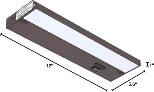Miniatura 9 de Luz LED GetInLight, regulable, con certificación ETL, para debajo de los armarios, con 3 niveles de color: blanco cálido 2,700 K, blanco suave 3,000