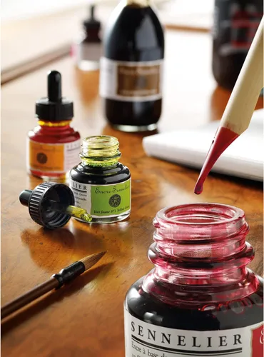 Miniatura 3 de Sennelier Tinta de dibujo, botella de 1.0 fl oz, azul ultramar Azul ultramarino