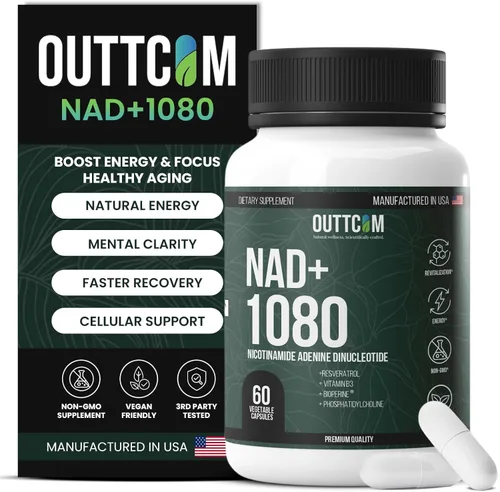 Suplemento liposomal NAD+ de 900 mg — Resveratrol, B12, fosfatidilcolina y bioperina | 60 cápsulas veganas | Energía celular, enfoque y