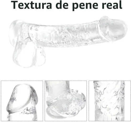 Miniatura 5 de Consoladro pequeño realista azul de 6.4 pulgadas, consolador delgado y lindo para el punto G y estimulación anal con potente ventosa y bola