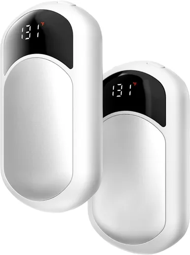 Miniatura 12 de Electric Hand Warmers Rechargeable, 104–131°F with Temp & Battery Display, 3 Heat Levels, Fast Heating, Smart Temp Control, Pocket-Size, Fits in