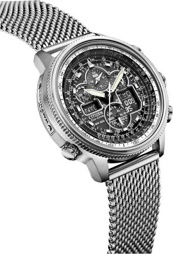Miniatura 4 de Citizen Men's Promaster Navihawk A-T Eco-Drive Pilot Watch, Atomic Timekeeping, Chronograph, Power Reserve Indicator, Luminous Hands and Markers