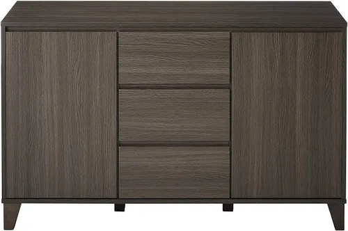 Miniatura 3 de Kings Brand Furniture – Mesa consola de gabinete de servidor de buffet de madera, gris roble