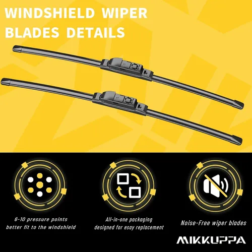 Miniatura 4 de MIKKUPPA Limpiaparabrisas de repuesto de 26 pulgadas + 16 pulgadas para Subaru Impreza Crosstrek 2017-2021 con bloqueo superior (paquete de 2)