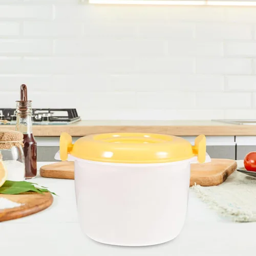 Miniatura 2 de Contenedor de comida para microondas Microondas Arrocera Contenedor de alimentos: 1L Cocina de pasta Horno Olla de arroz Vaporizador Microondas
