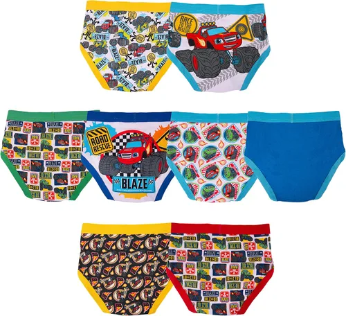 Miniatura 4 de Ropa interior con licencia para niños Mickey Mouse Blaze Cars Paw Patrol Marvel Toy Story paquete de 8 calzoncillos de tamaño para bebésniños