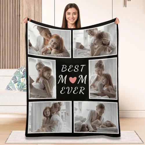 Miniatura 22 de Manta personalizada para el mejor papá, regalos personalizados para hombres, mantas personalizadas con fotos, texto para papá, marido, familia