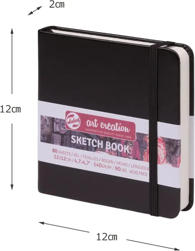 Miniatura 3 de Talens Art Creation Cuaderno de bocetos Negro 12X12 cm, 4.94 oz