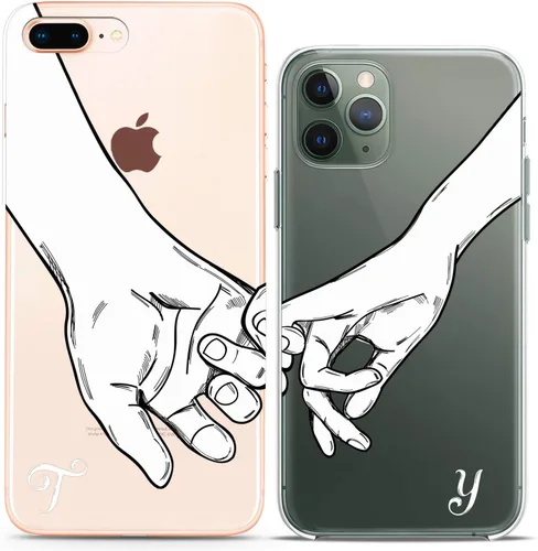 Miniatura 16 de Fundas a juego para parejas compatibles con iPhone 16 15 14 13 12 11 Pro Max Mini Xs X 6s 8 Plus 7+ Xr 10 SE 5 personalizado de madera con nombre
