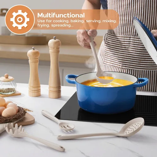 Miniatura 7 de Onader Juego de Utensilios de Cocina, Utensilios de Cocina de Silicona No Tóxicos, 6 Piezas Gadgets de Cocina Resistentes al Calor para Utensilios
