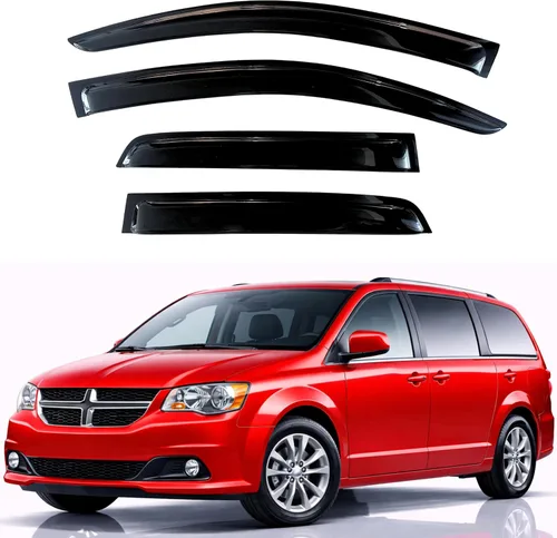 Miniatura 160 de KPY Visor de ventana compatible con Hyundai Tucson 2021-2025, 4 piezas de deflector de ventilación para ventana lateral, estilo Mugen, protector
