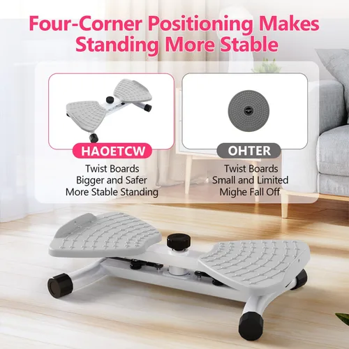 Miniatura 5 de Máquina de torsión de cintura y máquina de abdominales – 300 libras sin ruido para ejercicio de núcleo, gimnasio en casa con bandas de resistencia