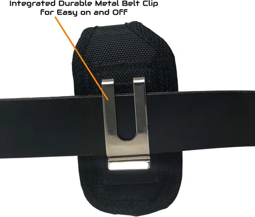 Miniatura 3 de Agoz JitterBug - Funda para teléfono, funda vertical con clip para cinturón, funda resistente con clip de metal, trabillas para cinturón