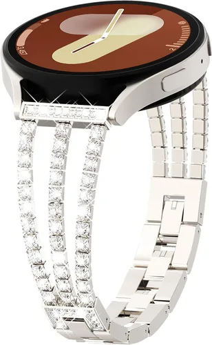 Miniatura 30 de KADES Compatible with Samsung Galaxy Watch 8/8 Classic / 7/6 / 5/4 Band, 40mm 44mm 45mm 47mm, Luxury Diamond Bracelet Chain Band for Women, Bling