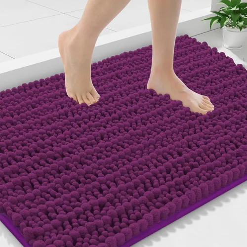 Miniatura 139 de Smiry Alfombras de Baño 24x16 pulgadas, Alfombras de Baño de Chenilla Extra Suaves y Absorbentes, Respaldo de Goma Antideslizante, Lavable a Máquina