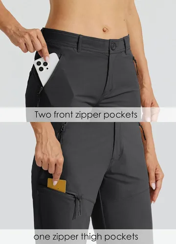 Miniatura 3 de Willit Pantalones cortos largos de senderismo para mujer de 10 pulgadas, de secado rápido, atléticos, de verano, con bolsillos