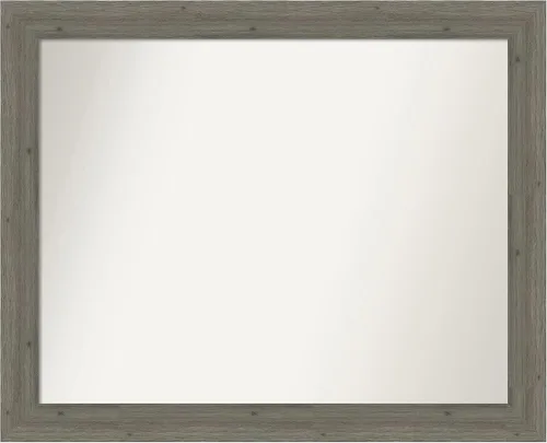 Miniatura 222 de Amanti Art Espejo de pared personalizado no biselado (24.5 x 24.5 pulgadas), marco gris marrón alta, varios tamaños personalizados, espejo de baño