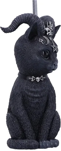 Miniatura 4 de Nemesis Now Cult Cuties Pawzuph - Adorno colgante de 3.9 in, resina, negro, adorable gato con cuernos, gato con cuernos, fundido en la mejor resina