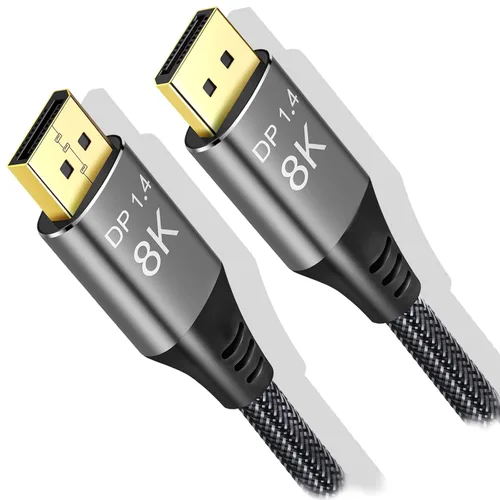 Cable DisplayPort 8K 1.4 15 pies / 1.5 pies / 5 pies / 10 pies / 20 pies / 25 pies / 30 pies, Ultra HD 4K 144Hz, 8K 60Hz HBR3 (7680 x 4320) de alta