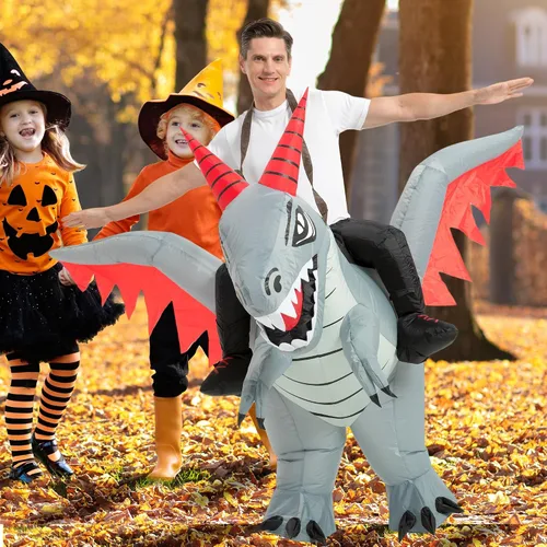 Miniatura 3 de tasanor Disfraces de dinosaurio para adultos, disfraz inflable para adultos, disfraz de dragón inflable, disfraces de Halloween para hombres