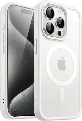 Miniatura 34 de JETech Funda magnética para iPhone 15 de 6.1 pulgadas, compatible con MagSafe, translúcida mate, delgada, a prueba de golpes, color negro