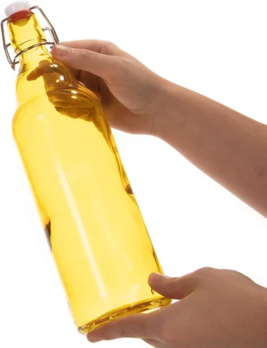 Miniatura 4 de Cocktailor Botellas de cerveza Grolsch de vidrio (paquete de 12, 33.8 onzas/33.8 fl oz) con cierre hermético con tapa abatible/tapones abatibles