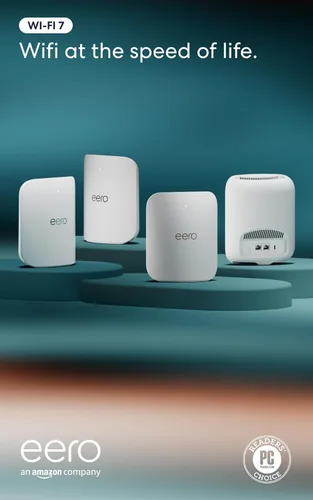 Router Wi-Fi 7 triple banda Amazon eero Pro 7 (modelo más reciente): Compatible con planes de internet de hasta 5 Gbps, cobertura de hasta 8000 pies