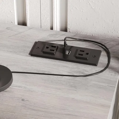 Miniatura 4 de Fameill - Cómoda para dormitorio, organizador de 9 cajones con estación de carga, cómoda alta para pasillo, cómoda de madera con tiradores de metal