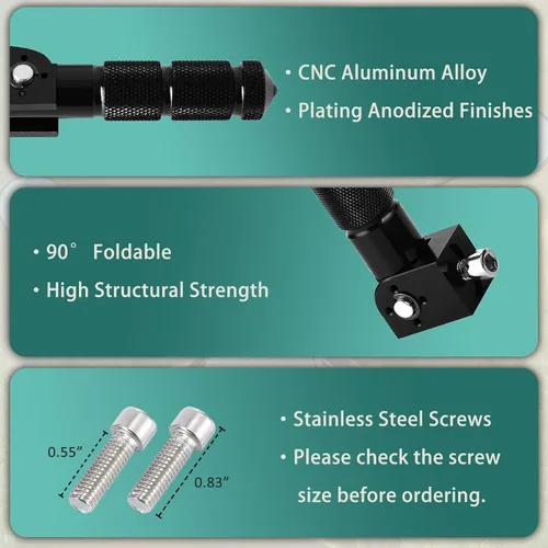 Miniatura 2 de 8mm Apoyapiés Universales para Motocicleta: Apoyapiés Plegables para Pasajeros con CNC de Aluminio para Bicicleta de Motor Eléctrico ATV Compatibles