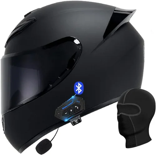 Miniatura 11 de Casco abatible con Bluetooth de cara completa para motocicleta, Bluetooth integrado, aprobado por DOT/ECE, múltiples rejillas de ventilación