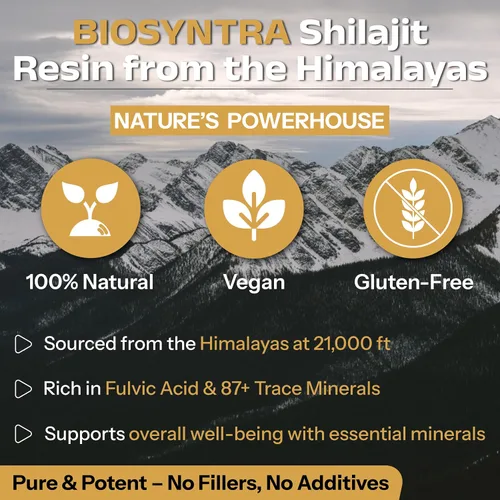 Miniatura 2 de Resina Shilajit pura, con ácido fúlvico y más de 87 oligominerales extraídos del Himalaya, suplemento de energía natural, resistencia y vitalidad