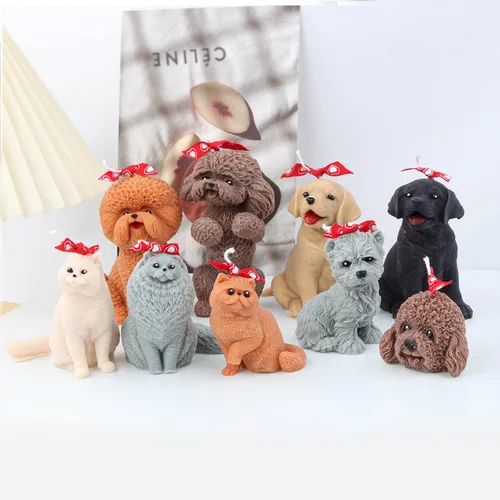 Miniatura 3 de Grainrain Jabón de silicona para perros 3D Craft cera de soja resina epoxi molde - Bichon Frise (SXY203)