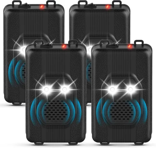 4 Pack Repelente de Roedores para Motores de Coches, Tres Modos de Suministro de Energía Disuasorio de Ratas para Motor de Coche Repelentes de Ratón