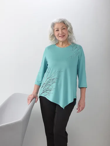 Miniatura 5 de Top con dobladillo asimétrico adaptativo y espalda abierta para mujer
