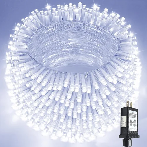 Miniatura 21 de Guirnalda de 100 luces LED conectables para interiores y exteriores, luces de Navidad blancas cálidas de 33 pies, impermeables, 13 modos