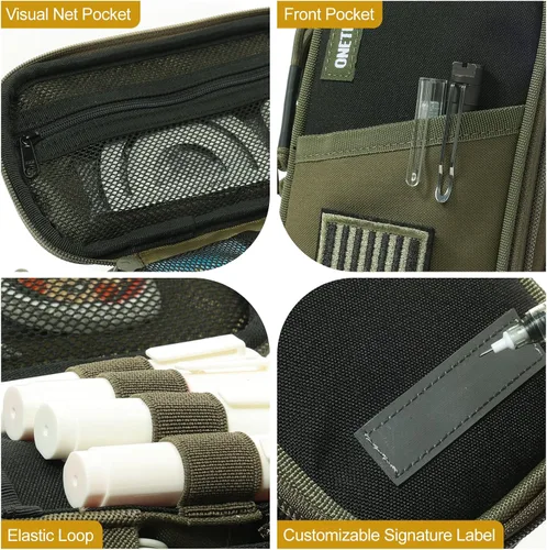 Miniatura 3 de ONETIGRIS Estuche para lápices para niños, estuche para niños, suministros de oficina, papelería, cremallera, multiranura, gran capacidad