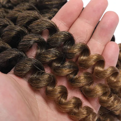 Miniatura 5 de Cabello de Ganchillo Jamaicano Saltarín de 8 Pulgadas 5 Paquetes 2X Rizo de Varita Ringlet Cabello de Ganchillo Pre-Enrollado Rizo Saltarín