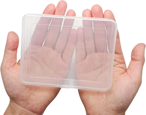 Miniatura 3 de Goiio 6 piezas mini contenedores de almacenamiento de plástico con tapa, caja rectangular transparente de 5 x 4 x 1.3 pulgadas para recolectar