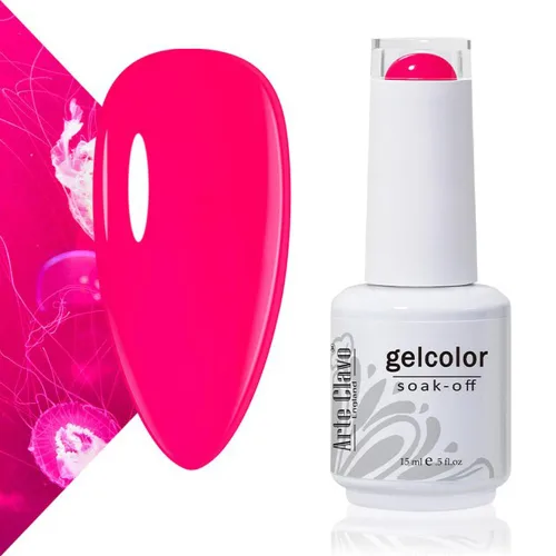 Miniatura 10 de Arte Clavo Esmalte de uñas de gel rosa lechosa de 0.5 fl oz, con luz LED, UV, remojado, transparente, rosa nude, manicura francesa, rosa claro