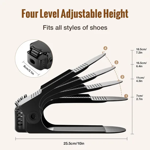 Miniatura 2 de Neprock Organizador de Ranuras para Zapatos, Organizador de Almacenamiento de Zapatos Estante para Zapatos para Organización de Closet, Organizador