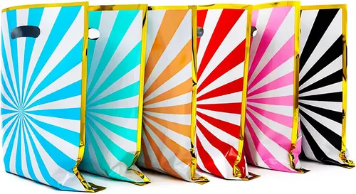 60 bolsas de plástico para regalo de fiesta para feliz cumpleaños, recuerdo de caramelos, devolución de golosinas, decoración de baby shower para