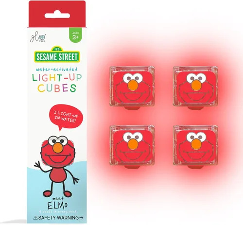 Miniatura 10 de Glo Pals Juguete sensorial de baño activado con luz y cubos para el baño y juego sensorial, personaje Abby Cadabby y 6 cubos, brilla en rosa