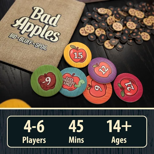 Miniatura 2 de Lost Boy Entertainment Bad Apples - Juego de mesa - Juegos familiares - Juegos de fiesta - para adultos y adolescentes - Estrategia - Pujas