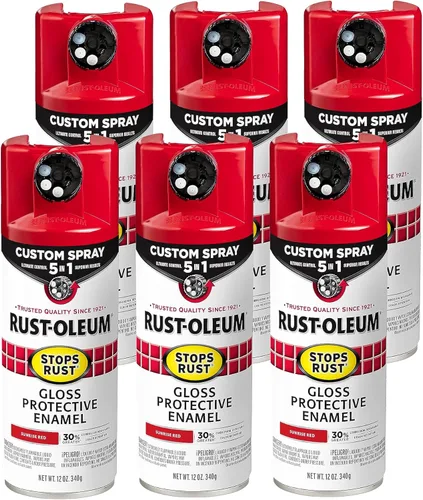 Miniatura 27 de Rust-Oleum 376855 - Pintura en aerosol antióxido personalizada 5 en 1, 12 onzas, color negro mate, (paquete de 1)