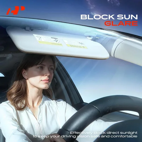 Miniatura 4 de A-Premium Parasol para conductor y pasajero compatible con Honda Pilot 2016-2022, Ridgeline 2017-2023, Passport 2019-2022 - con espejo de tocador