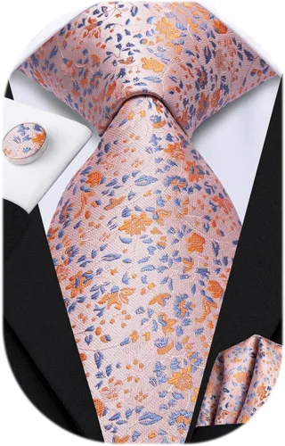 Miniatura 60 de Dubulle Corbata tejida de cachemira para hombre y gemelos de pañuelo para hombre, conjunto de gemelos para boda formal y negocios