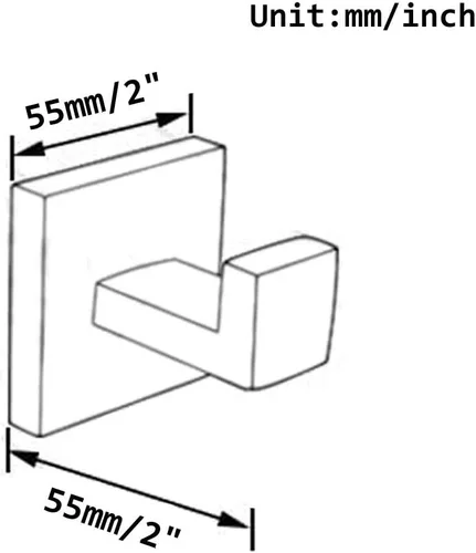 Miniatura 9 de Juego de accesorios de baño de 23.6 pulgadas, 2 ganchos para toallas, soporte para papel higiénico, soporte para toallas de mano, accesorios de baño
